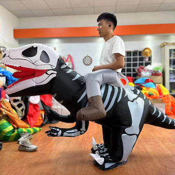 Inflatable Dinosaur Costume Funny Dinosaur Halloween Costume Kids Adults Luminous Inflatable Suit